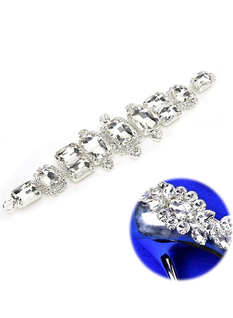 Y&D Rhinestone Trim, Crystal Bridal Belt Applique Strass Flower Motif Trim Chain Sewing on Garment Shoes Bags DIY - Image 2