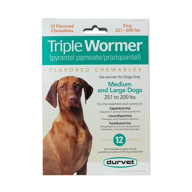 Durvet Triple Wormer for Medium and Large Dogs - Image 1