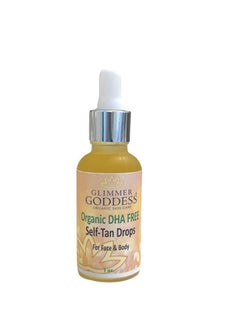 glimmer goddess Glimmer Goddess Organic DHA FREE Tanning Drops for Face & Body 1 oz.  - Image 1