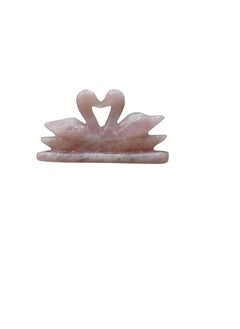 REBUY REBUY Rose Quartz Love Birds Swan Figurine Couple Gift Swan Pair Gift  - Image 1