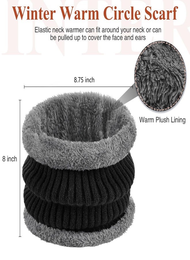 Pleneal Winter Hat with Ear Flaps for Men, Beanie with Brim Hat Scarf Set, Warm Fleece Lined Skull Cap Neck Warmer for Women - Image 3
