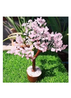 REBUY REBUY Rose Quartz Tree 300 Beads Stone Trees Home Decoration Office Decoration Gifts Stone Rose Quartz 300 Chips Tree  - Image 3