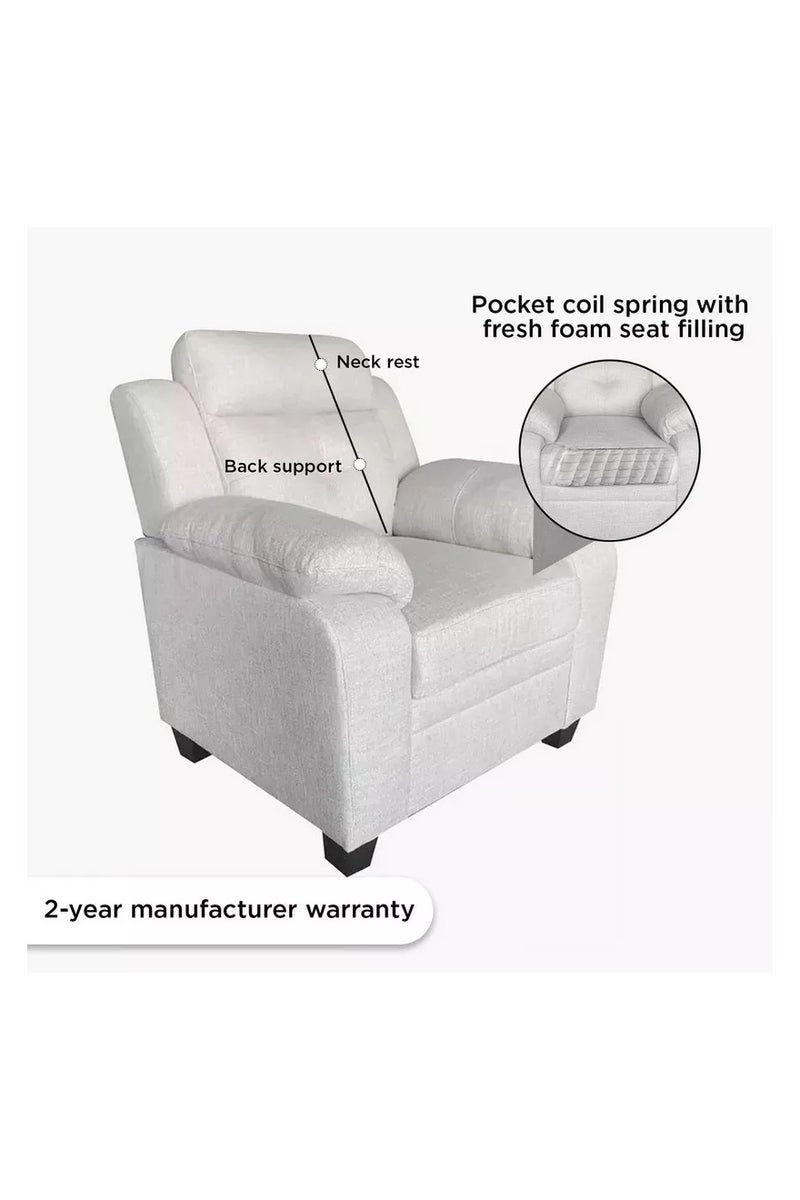 Bless Night Luna Nest Cozy Single-Seater Sofa with Splayed Armrests - Image 4