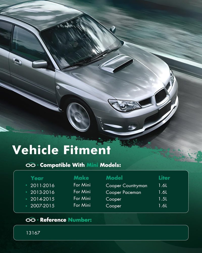 SCITOO بديل رادياتير كامل من الألمنيوم لسيارة ميني كوبر واجن 1.6 لتر 2008 2009 2010 2011 2012 2013 2014 ولسيارة ميني كوبر 1.5 لتر 2014-2015 13167 رادياتير بلاستيكي - Image 3