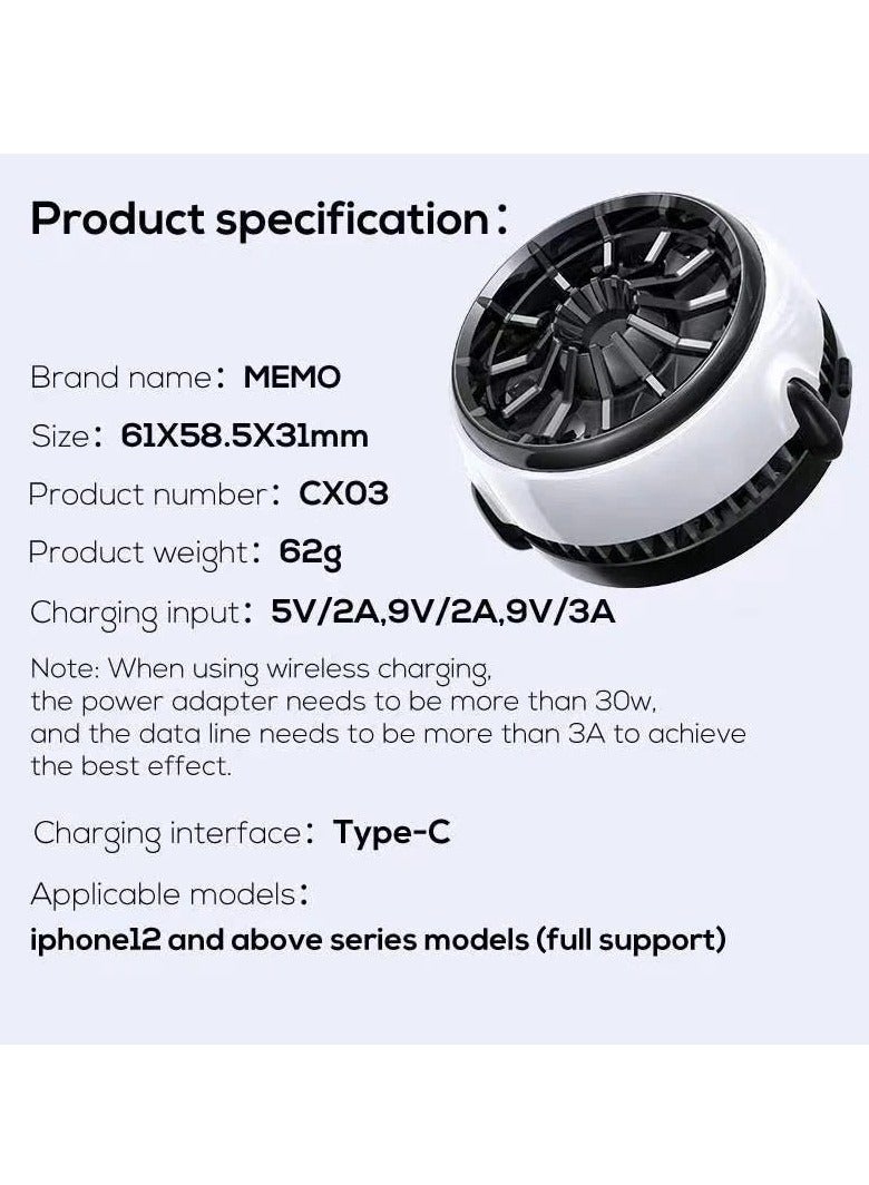 Memo MEMO CX03 Phone Cooler With Wireless Charger  - Image 3