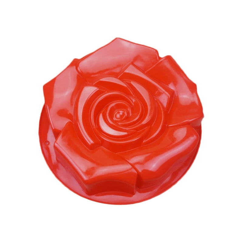 Large Rose Cake Mold Single Flower Silicone Pan DIY Baking Tool - Image 2