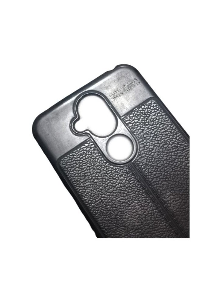 ماركة غير محددة - جراب من السيليكون TPU لهاتف Nokia 8.1، غطاء خلفي جلدي للتركيز التلقائي، حماية عالية متوافقة مع هاتف Nokia 8.1 (6.18 بوصة) (أسود) - Image 1