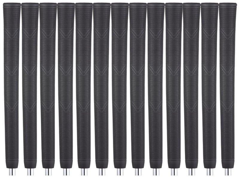 Majek Golf Club Grips Super Jumbo Arthritic Extra Large Tour 360 Degree Black - NO LOGO - Round .600 Extra Large XL XXL Great for Senior Golfers with Big Hands - Premium Rubber Golf Grips - 13 Pack High Traction Arthritic Grips - Image 2