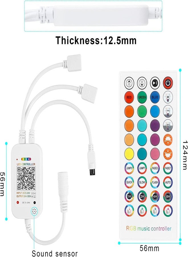 Protium PC Bluetooth 4.0 RGB Android and iOS with App Smart LED Strip Light Controllers for LED Light Strips (Random Color) - Image 4