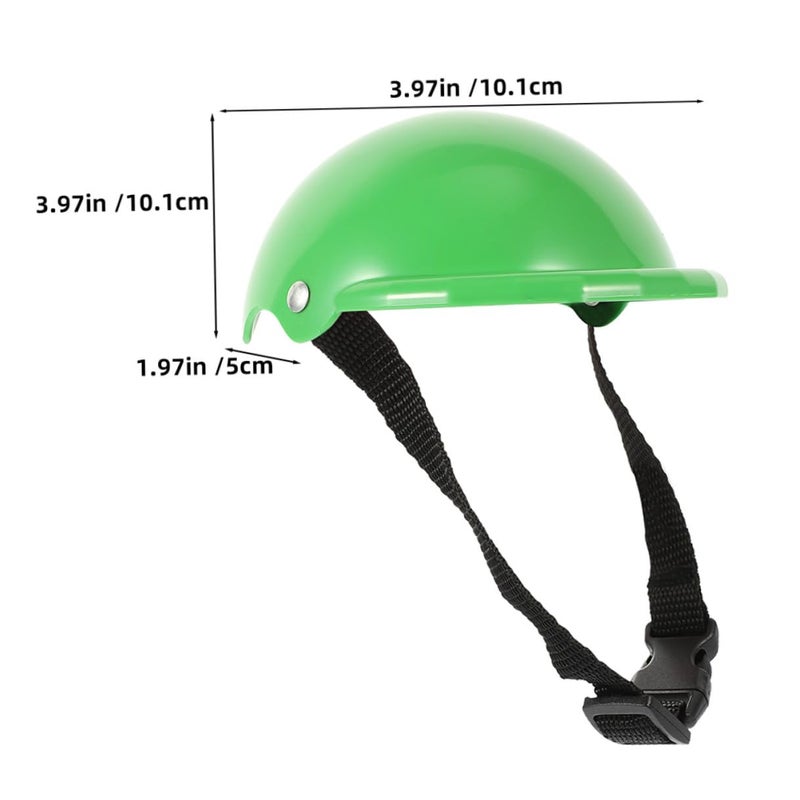 Small Green Plastic Pet Helmet Decorative Protective Hat for Dogs and Cats - Image 3