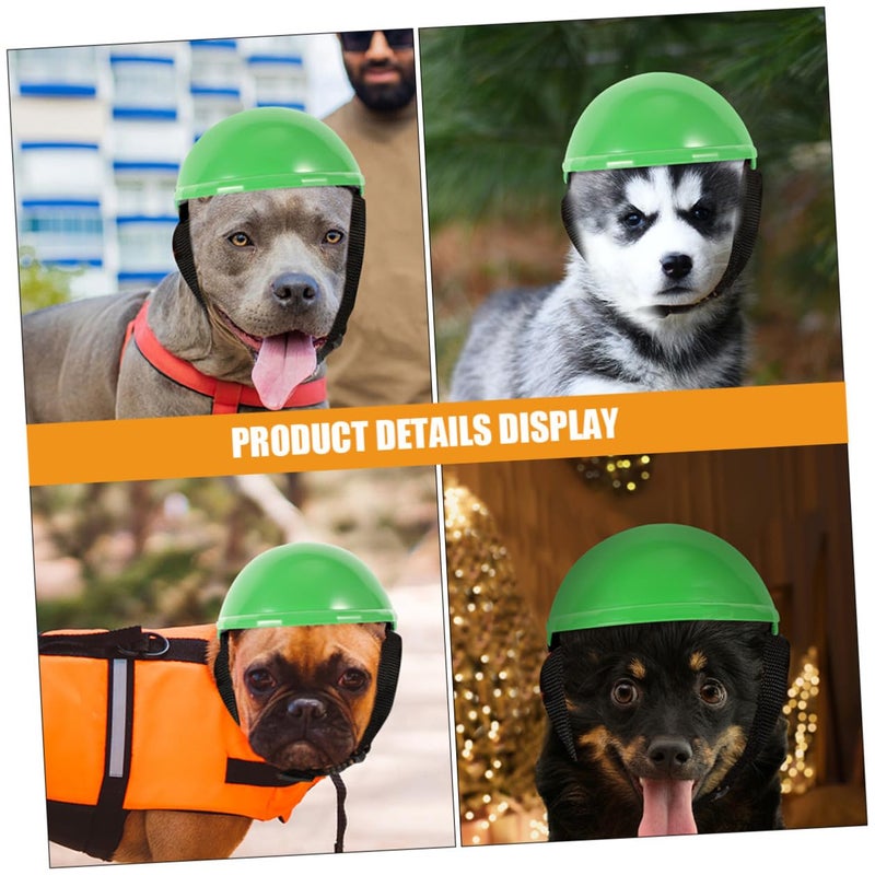 Small Green Plastic Pet Helmet Decorative Protective Hat for Dogs and Cats - Image 5