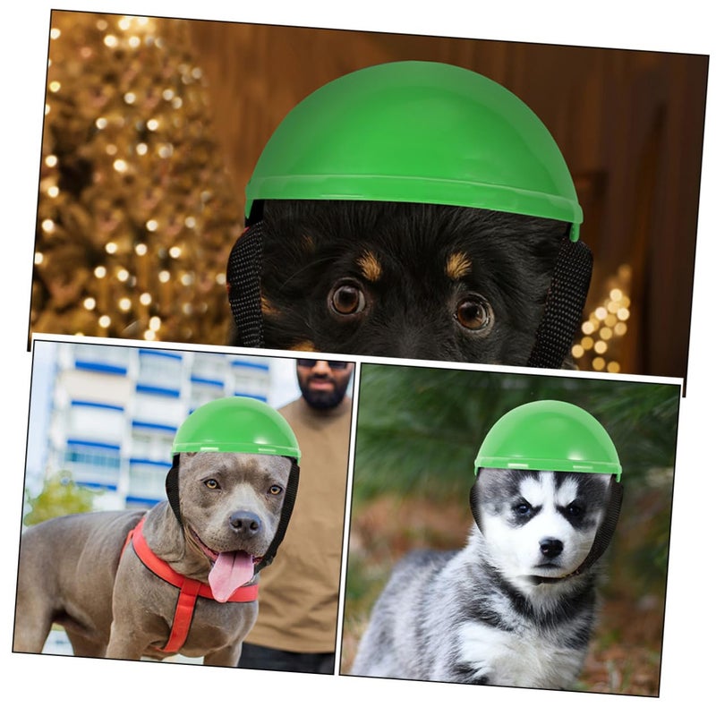 Small Green Plastic Pet Helmet Decorative Protective Hat for Dogs and Cats - Image 4