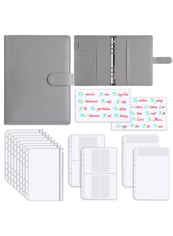HONGYANG A5 Loose-leaf Folder Zipper Bag Macaron Notebook Leather Pu Loose-leaf Book Cash Budget Journal Book - Image 1