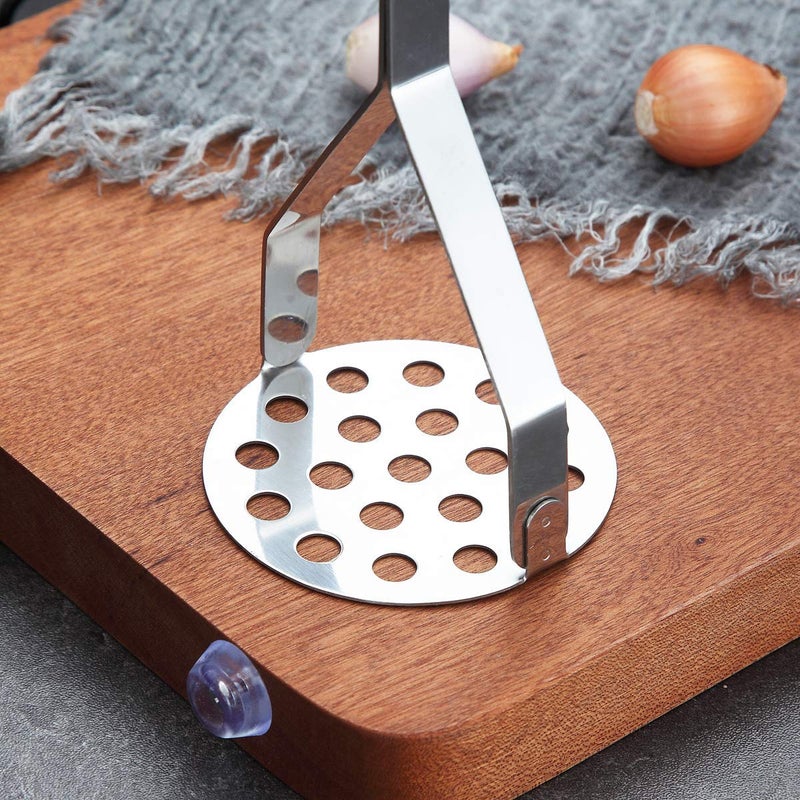 Berglander Stainless Steel Potato Masher, Berglander Heavy Duty Metal Potato Ricer, Food Masher Utensil Hand Masher, Vegetables Fruits Versatile Masher, Heat Resistant, Dishwasher Safe, Easy to Clean - Image 5