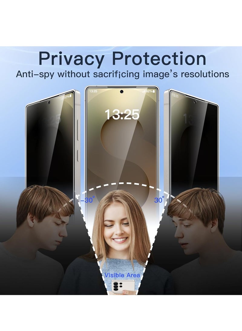 BORTONY Samsung Galaxy S25 Ultra Privacy Screen Protector Anti-Spy 9H Hardness with 2-Pack Tempered Glass Film For Samsung Galaxy S25 Ultra 5G 6.9-Inch - Image 3