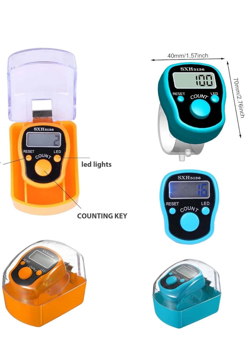 مسبحة رقمية إلكترونية صغيرة بشاشة LCD  ضغط يدوي للأصابع للتسبيح | مسبحة متعددة الألوان | عداد رقمي لجرد الحضور وممارسة - Image 4