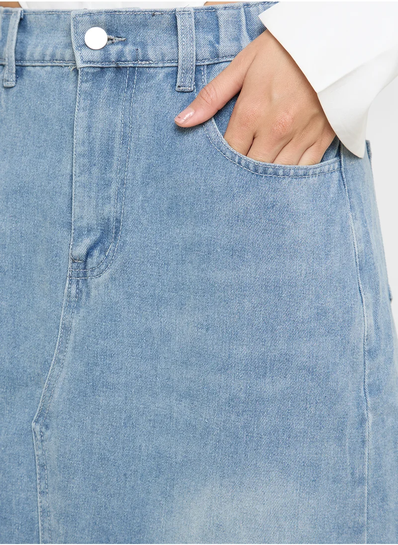 Ginger Midi Denim Skirt
