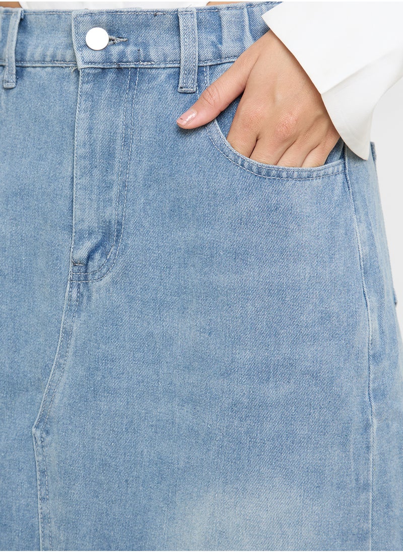 Ginger Midi Denim Skirt  - Image 4