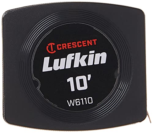 Lufkin Crescent Lufkin 1/4" x 10' Pee Wee Yellow Clad Pocket Tape Measure - W6110 , Black - Image 2