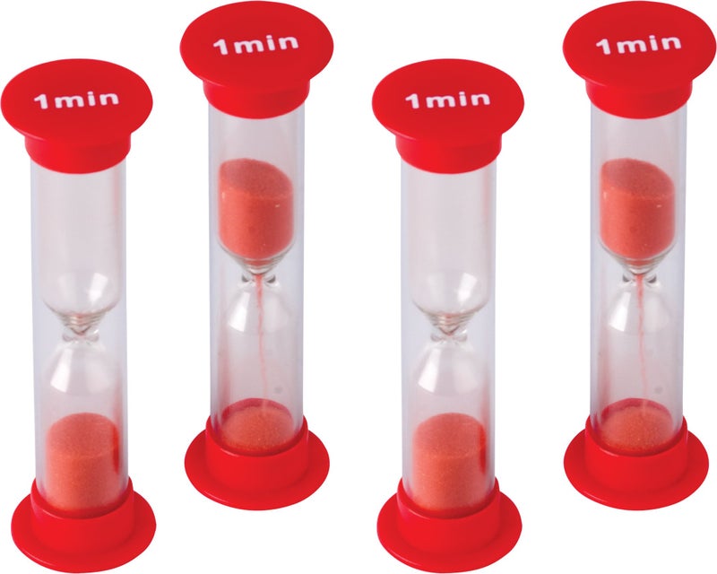 Teacher Created Resources 1 Minute Sand Timer - Small (20646), Red - Image 1