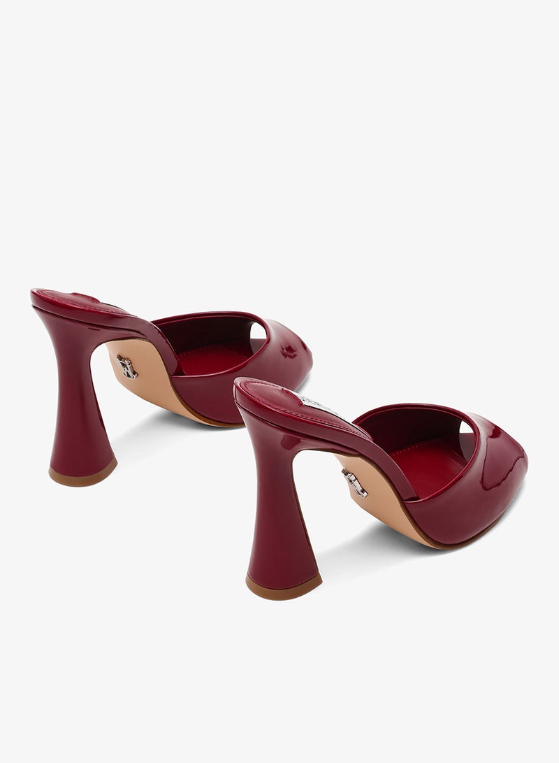 STEVE MADDEN PRESECCO Glossy Peep Toe Heeled Sandals - Image 3