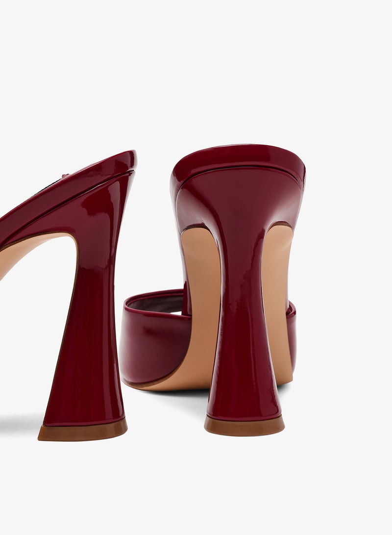 STEVE MADDEN PRESECCO Glossy Peep Toe Heeled Sandals - Image 5
