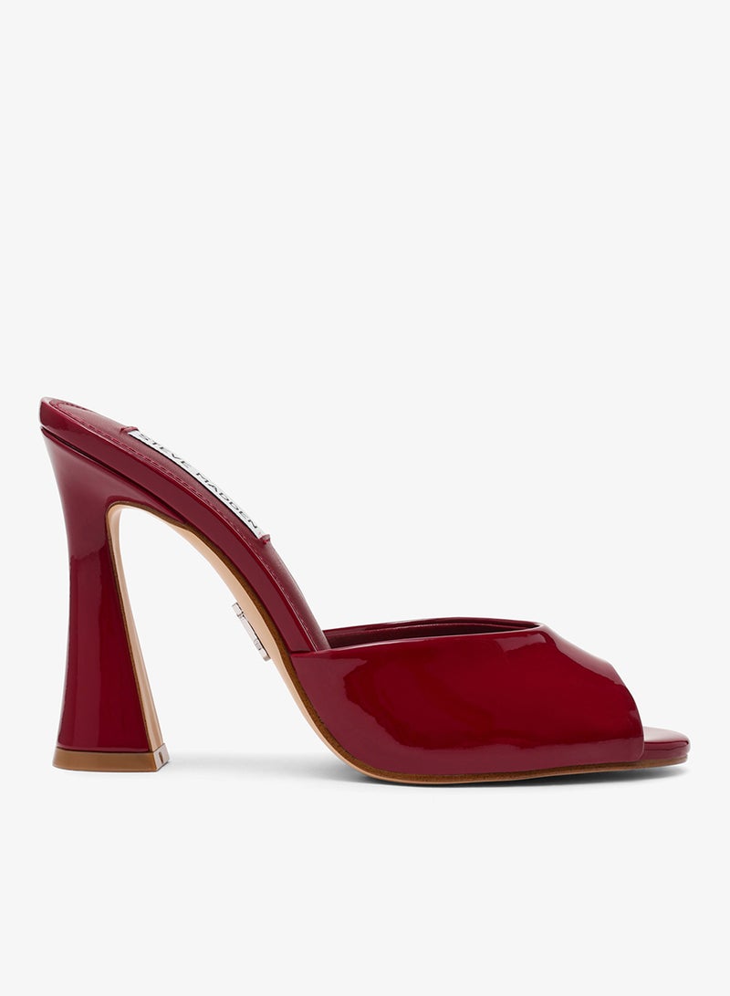 STEVE MADDEN PRESECCO Glossy Peep Toe Heeled Sandals - Image 1