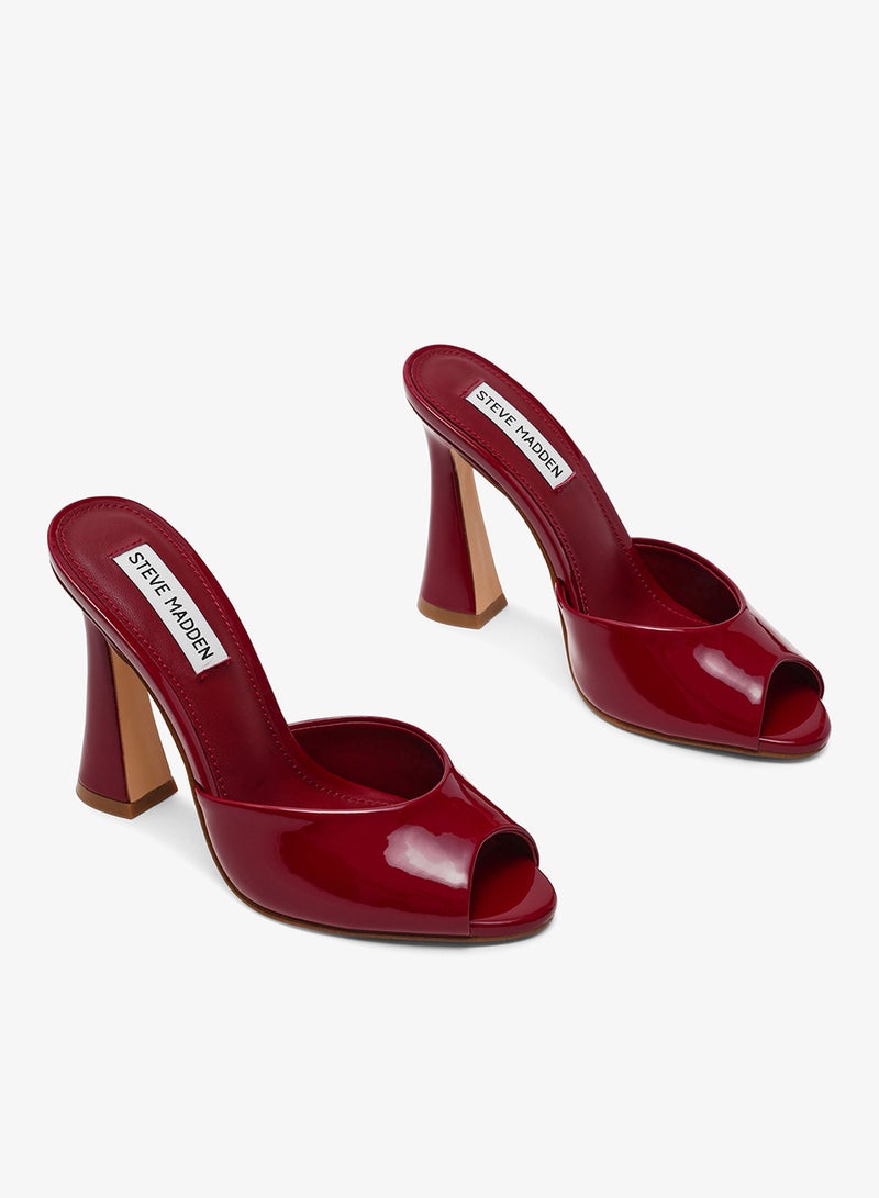 STEVE MADDEN PRESECCO Glossy Peep Toe Heeled Sandals - Image 2