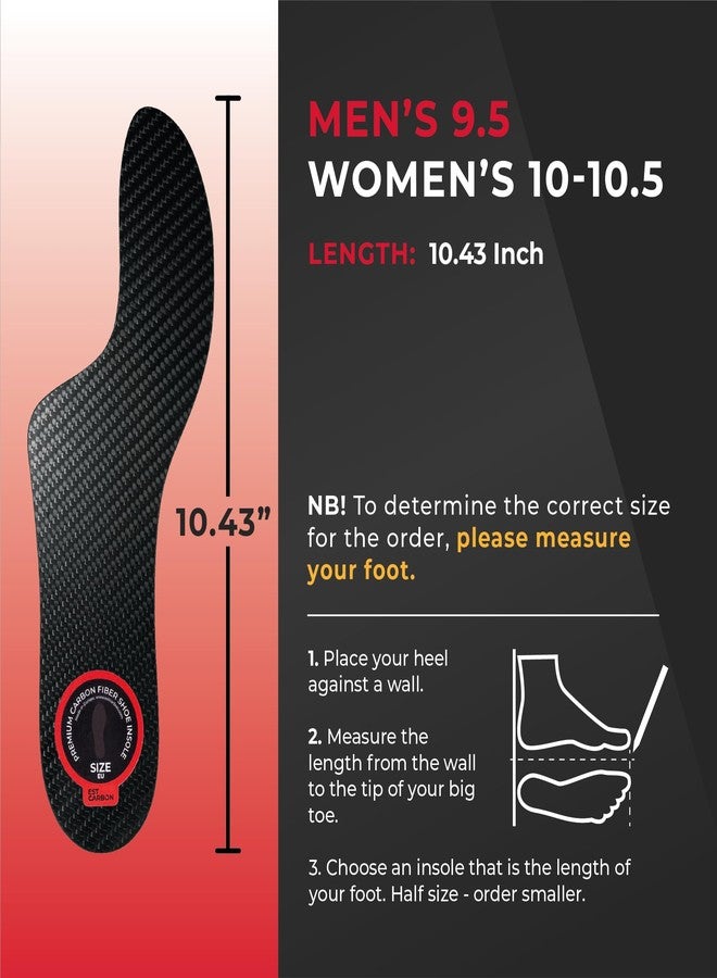 EstCarbon - Carbon Fiber Insole - 1 pc, Men 9.5, Women 10-10.5 - Mortons Extension - Orthotic Insole - Rigid Shoe Insert - Foot Arch Support - Turf Toe Stiff Plate - Thin Sport Sole - Image 4