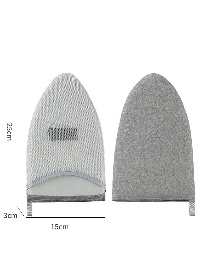 1Pc Ironing Board Glove, Fabric Anti-Scald Steamer Mitt, Portable Mini Ironing Pad for Clothes, Waterproof Heat Resistant Steam Insulation Mitt for Home Travel, Gray - Image 2