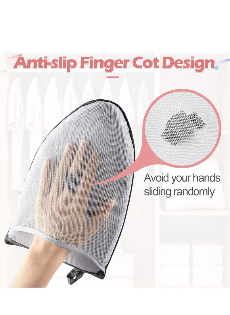 1Pc Ironing Board Glove, Fabric Anti-Scald Steamer Mitt, Portable Mini Ironing Pad for Clothes, Waterproof Heat Resistant Steam Insulation Mitt for Home Travel, Gray - Image 3