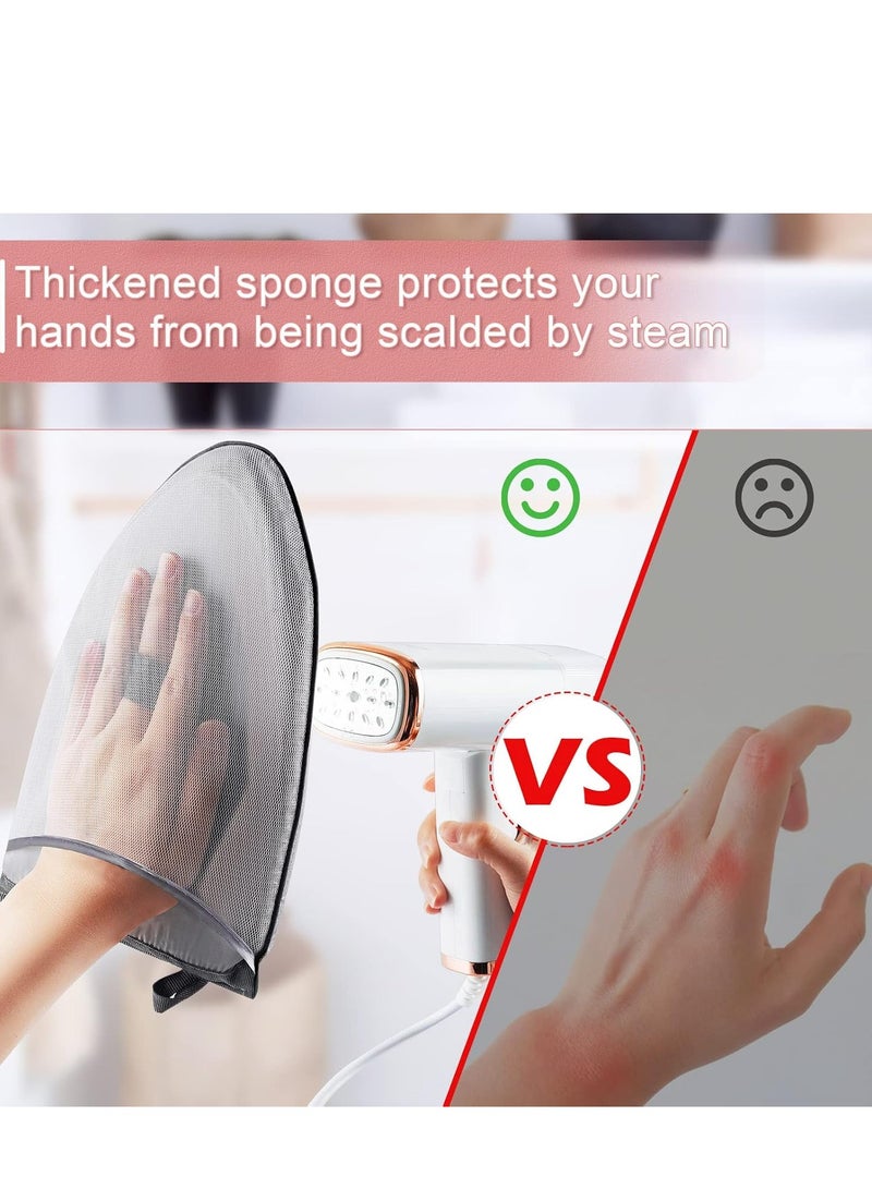 1Pc Ironing Board Glove, Fabric Anti-Scald Steamer Mitt, Portable Mini Ironing Pad for Clothes, Waterproof Heat Resistant Steam Insulation Mitt for Home Travel, Gray - Image 4