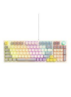 T-WOLF 80% Mechanical Gaming Keyboard LED Backlit Compact 97 Keys Wired Mechanical Keyboard With Volume Control Knob  Switch Keyboard for Gaming or Office  - Image 2