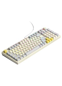 T-WOLF 80% Mechanical Gaming Keyboard LED Backlit Compact 97 Keys Wired Mechanical Keyboard With Volume Control Knob  Switch Keyboard for Gaming or Office  - Image 1
