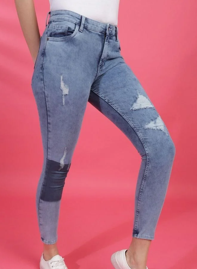 Freehand  Women Skinny Fit Solid Mid Rise Jeans  | Best Price UAE
