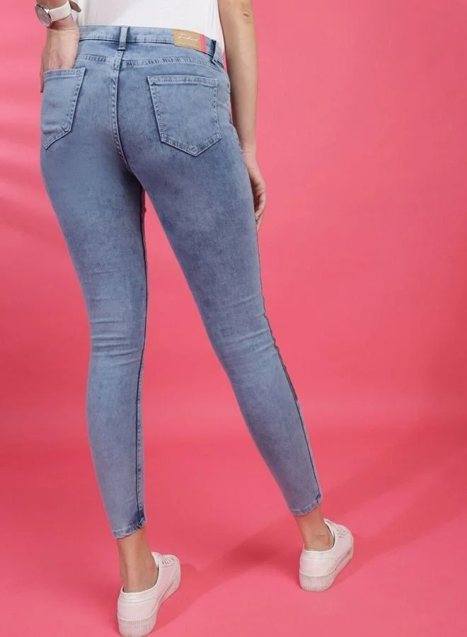 Freehand  Women Skinny Fit Solid Mid Rise Jeans  | Best Price UAE