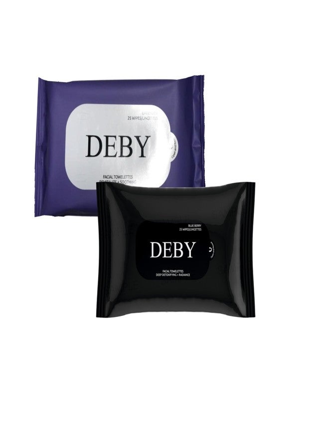 DEBY Facial Wipes, Soft and Gentle Cleansing Wipes for Face, Makeup Removal and Daily Refresh, Suitable for All Skin Types, Travel-Friendly Pack Combo | Blueberry and Lavender | 150 X 200 MM - Image 1
