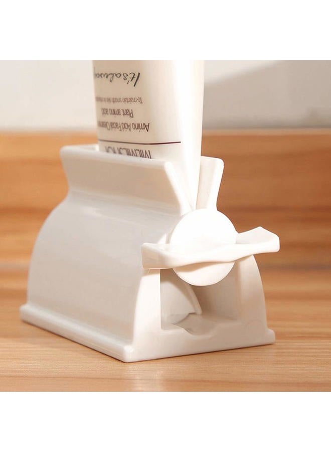 Miracle Toothpaste Roller Squeezer Set of 2 Rolling Tube Toothpaste Holder Stand Bathroom Organizer (White) (2Pack-White) - Image 3