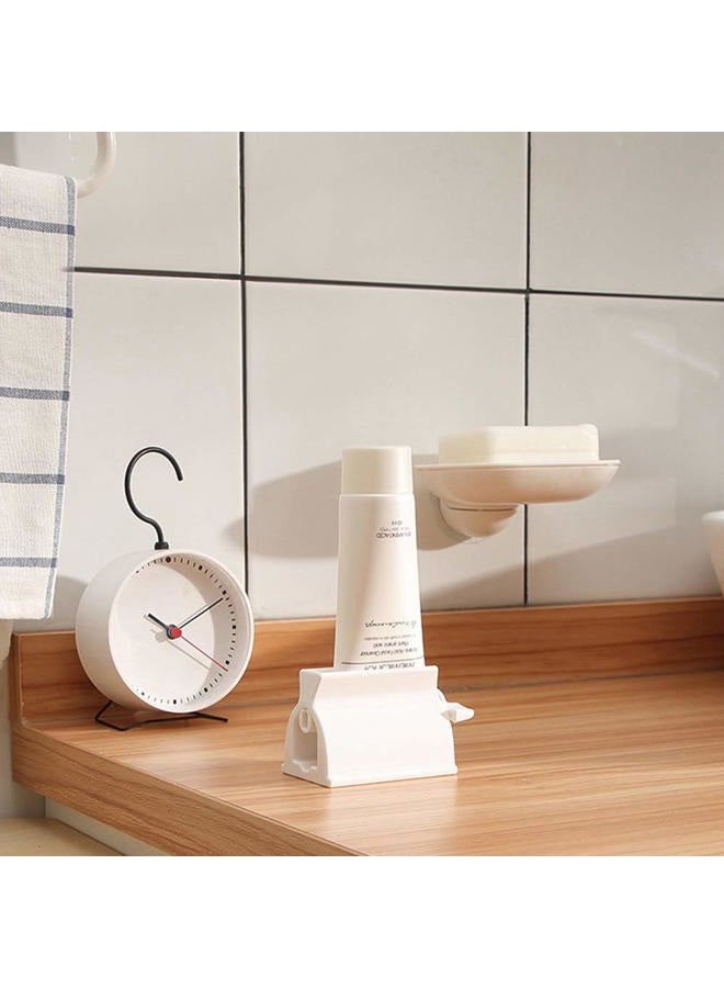 Miracle Toothpaste Roller Squeezer Set of 2 Rolling Tube Toothpaste Holder Stand Bathroom Organizer (White) (2Pack-White) - Image 5