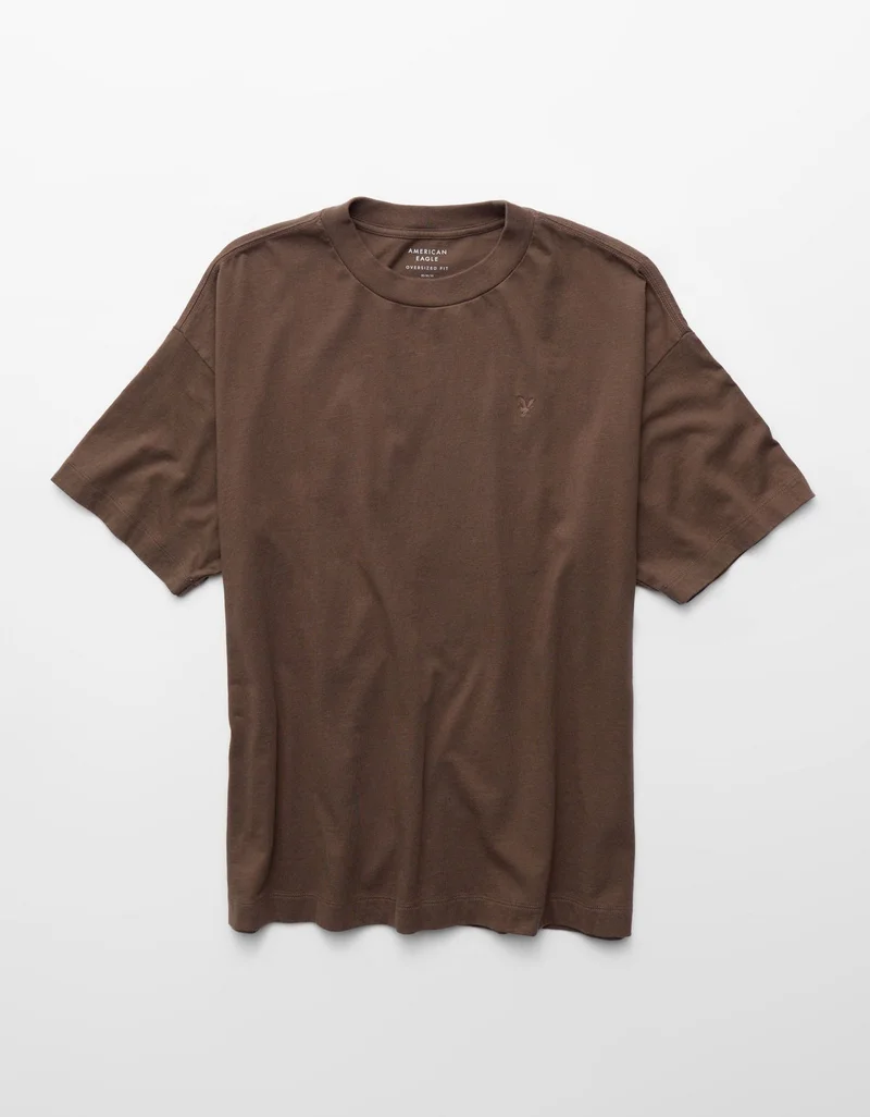 American Eagle  AE Oversized Crewneck T-Shirt for Men | Best Price UAE