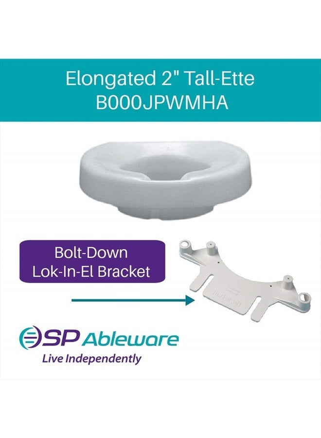SP Ableware Maddak Tall-Ette 2-Inch Elevated Toilet Seat Compatible with Elongated and Standard Toilets (725831002) - Image 3