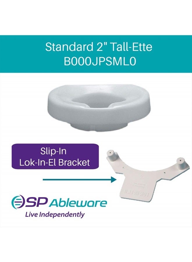 SP Ableware Maddak Tall-Ette 2-Inch Elevated Toilet Seat Compatible with Elongated and Standard Toilets (725831002) - Image 4