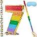 PCFING 20 Inch Number 7 Piata Rainbow with 30 Inch Piata Stick Blindfold Confetti for Boys Girls Adults Birthday Party Decorations Anniversary Celebration Fiesta - Image 2