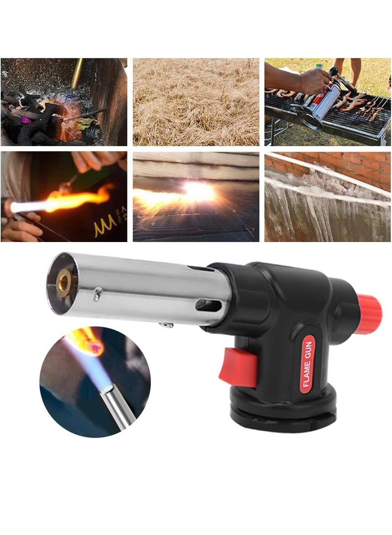 PAMEER Multi-Purpose Butane Propane Torch, Flame Gun, Kitchen Torch, Cooking Torch, Adjustable Flame, Mini Blow Lighter Gas burner, Culinary Torch for BBQ, Baking, Cooking - Image 3