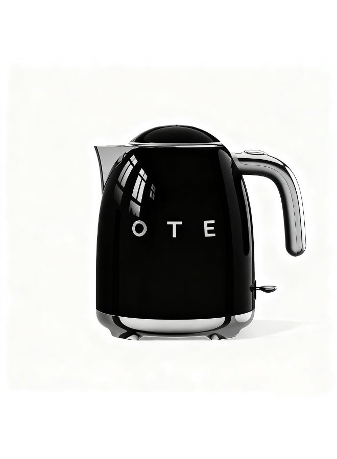 OTE 800ml Retro Electric Kettle, Medical Grade SUS316 Stainless Steel Inner Liner, Double-Layer Anti-Scald, Ergonomic Handle & Bionic Seagull Spout Black - Image 1