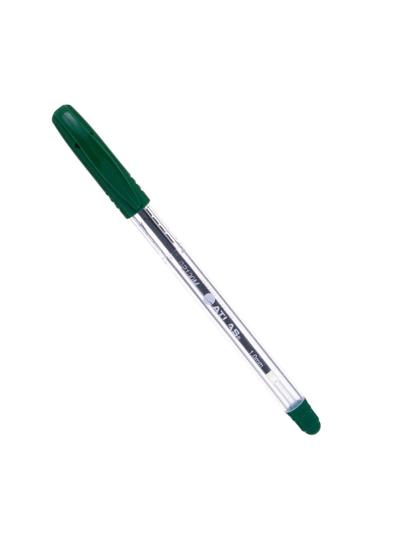 ATLAS 10-Piece Ballpoint Pen 1.0mm Medium Tip Green Ink  - Image 2
