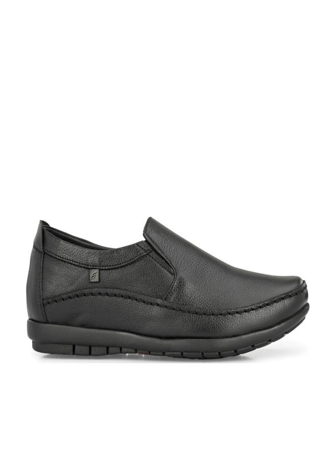 egoss Stretch Premium Genuine Leather Slip On Formal Shoes for Men (Black-6)-GS-245 - Image 1