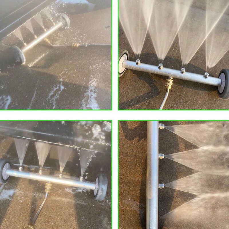 Multifunctional Water Broom: Silver 3-Piece Set - High-Pressure Car Chassis Nozzle for Outdoor Road & Vehicle Cleaning - Image 4