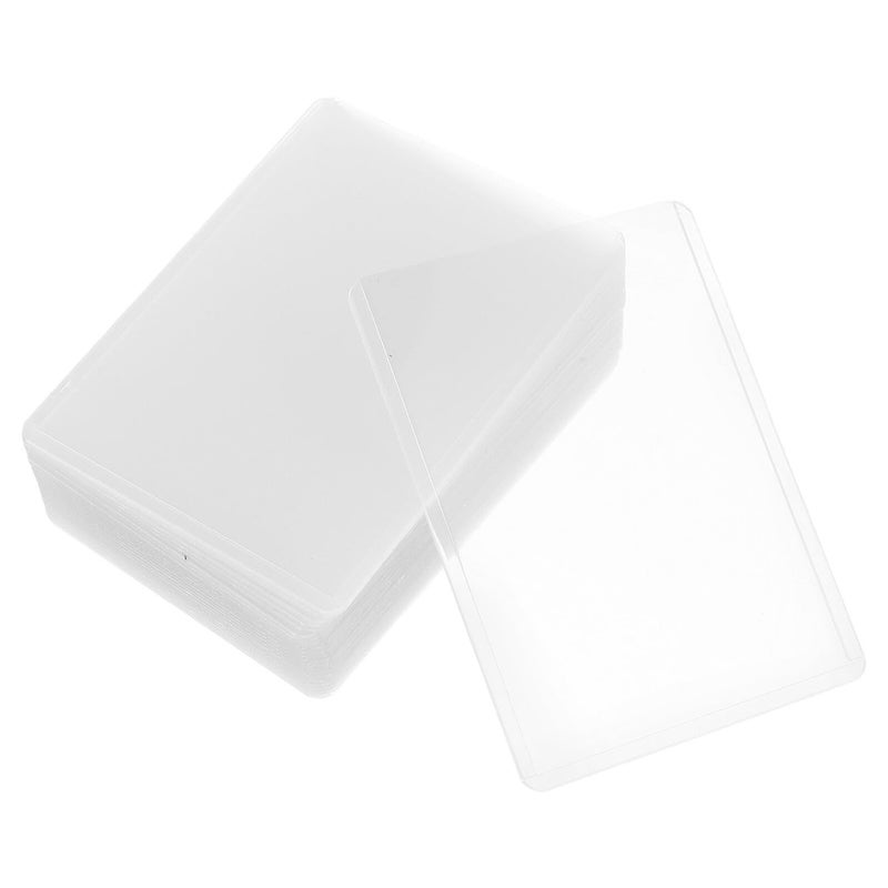 25 Pcs PVC Vertical Card Holder Id Badge Protector Sleeves Waterproof Office School Employee - Image 2