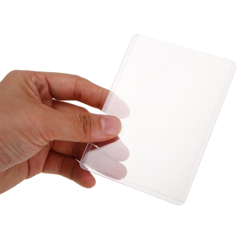 25 Pcs PVC Vertical Card Holder Id Badge Protector Sleeves Waterproof Office School Employee - Image 5